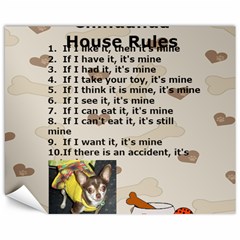 Chihuahua House Rule unstretched canvas 11 x 14 - Canvas 11  x 14 