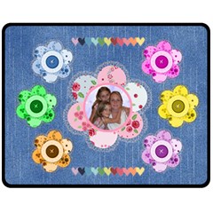 Button Flower medium blanket - Fleece Blanket (Medium)