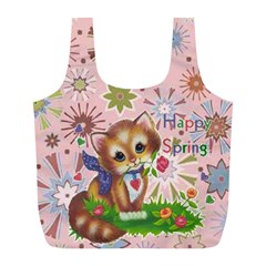 Happy Spring large recycle bag - Full Print Recycle Bag (L)