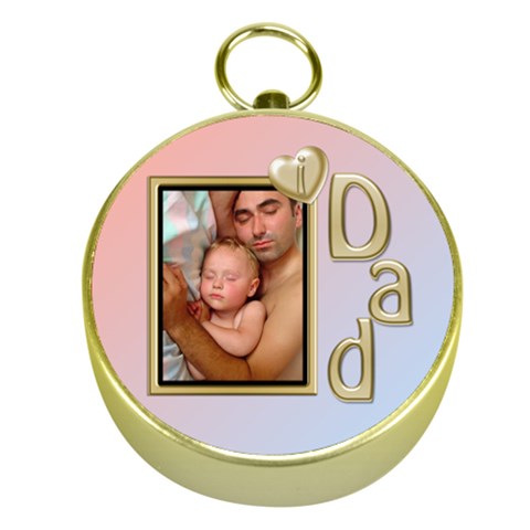 I Love Dad Gold Compass By Deborah Front