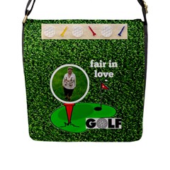 lady golfer s flap closure large messenger bag - Flap Closure Messenger Bag (L)