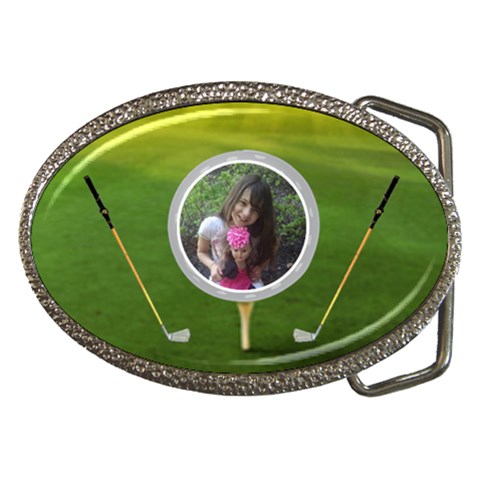 Golf Belt Buckle By Kim Blair Front