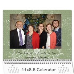 Christmas 2014 - Wall Calendar 11  x 8.5  (12-Months)