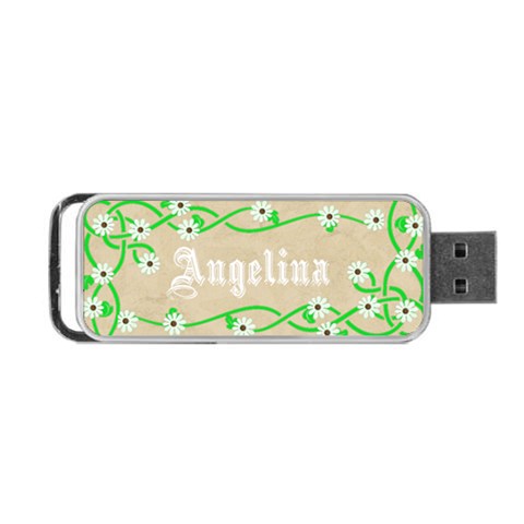 Daisy Vine Portable Usb Flash (two Sides) By Kim Blair Front