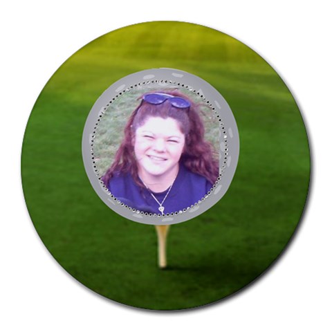 Golf Collage Round Mousepad By Kim Blair 8 x8  Round Mousepad - 1
