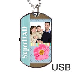 fathers day - Dog Tag USB Flash (One Side)