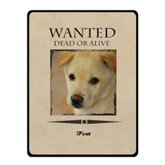 wanted - Two Sides Fleece Blanket (Small)