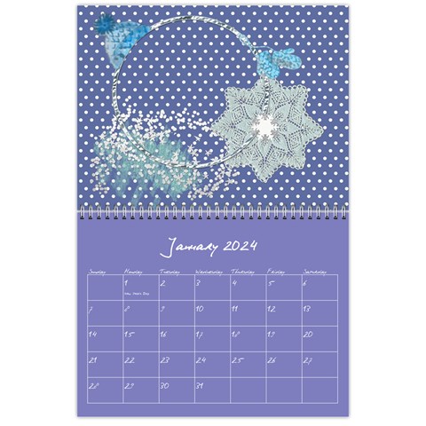 Polka Dot Calendar 2024 By Zornitza Jan 2024
