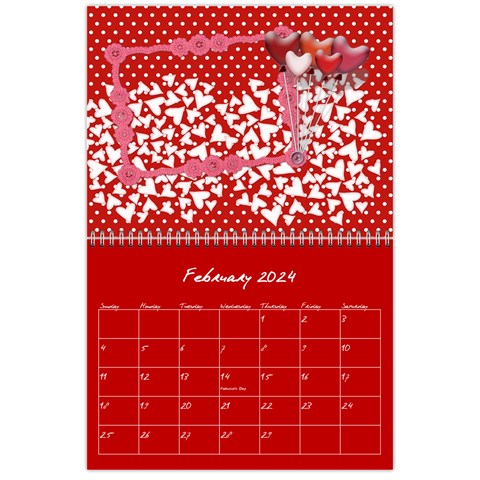Polka Dot Calendar 2024 By Zornitza Feb 2024