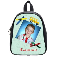 Crayons and Bus School Backpack Small - School Bag (Small)