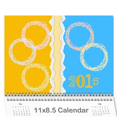 Colorful Calendar 2015 calendar - Wall Calendar 11  x 8.5  (12-Months)