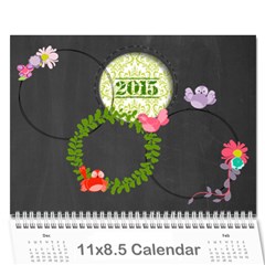 Chalk Calendar 2015 calendar - Wall Calendar 11  x 8.5  (12-Months)