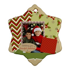 merry christmas - Snowflake Ornament (Two Sides)