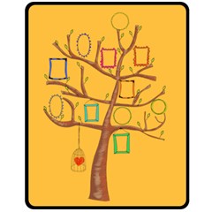 Hand painted Photo Tree, Family Tree blanket M - Fleece Blanket (Medium)