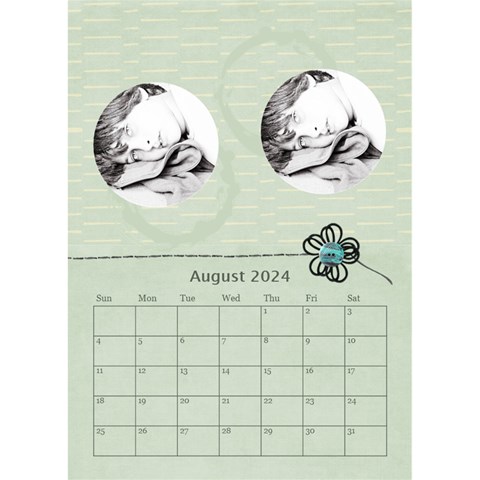 Desktop Calendar 6 x8 5  By Deca Aug 2024