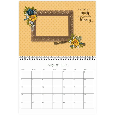 Wall Calendar 8 5 X 6: Together As Family By Jennyl Aug 2024