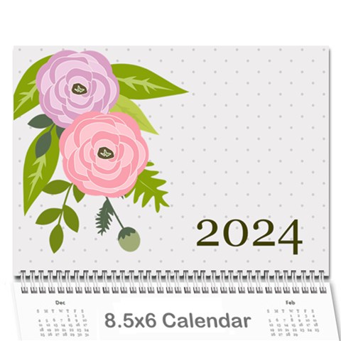 Wall Calendar 8 5 X 6: Ranunculus Flowers By Jennyl Cover