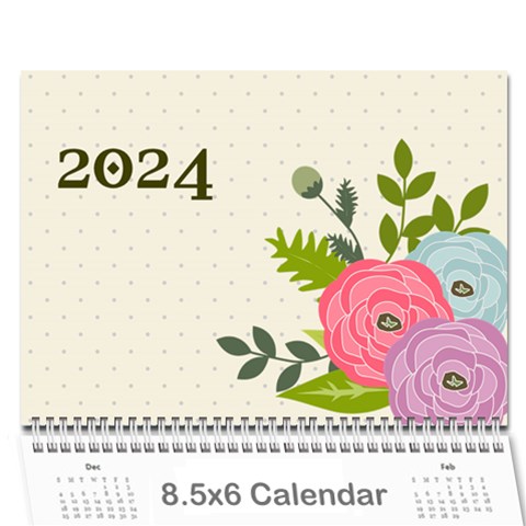 Wall Calendar 8 5 X 6: Ranunculus Flowers 2 By Jennyl Cover