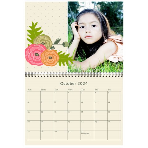 Wall Calendar 8 5 X 6: Ranunculus Flowers 2 By Jennyl Oct 2024