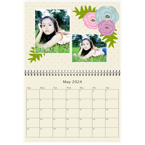 Wall Calendar 8 5 X 6: Ranunculus Flowers 2 By Jennyl May 2024