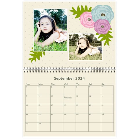 Wall Calendar 8 5 X 6: Ranunculus Flowers 2 By Jennyl Sep 2024