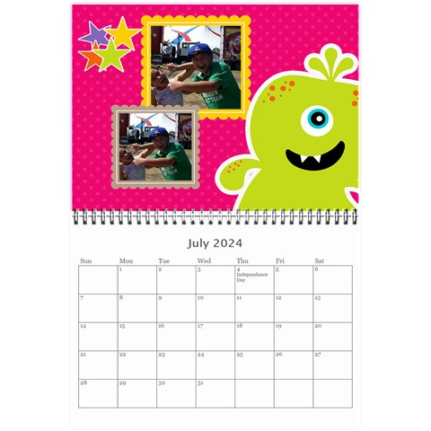 Wall Calendar 8 5 X 6: My Monsters By Jennyl Jul 2024