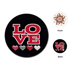 Love Cards - Playing Cards Single Design (Round)