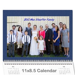 2015 stauffer calendar - Wall Calendar 11  x 8.5  (12-Months)