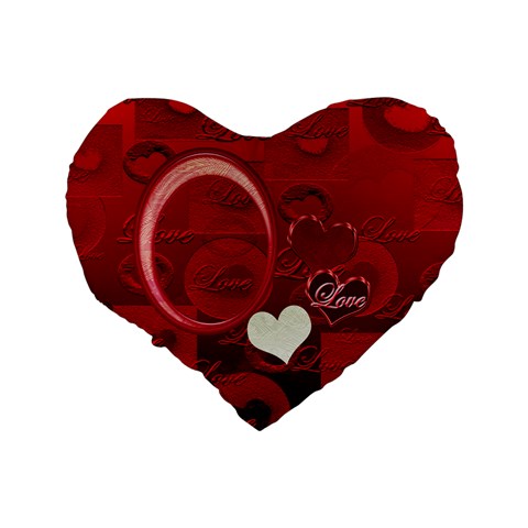 I Heart You Red Flano Heart Cushion By Ellan Back