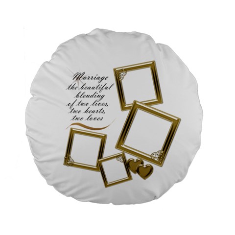 Marriage Standard Flano Round Cushion By Deborah Front