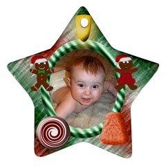 Candy Christmas Star Ornament Two Sides - Star Ornament (Two Sides)