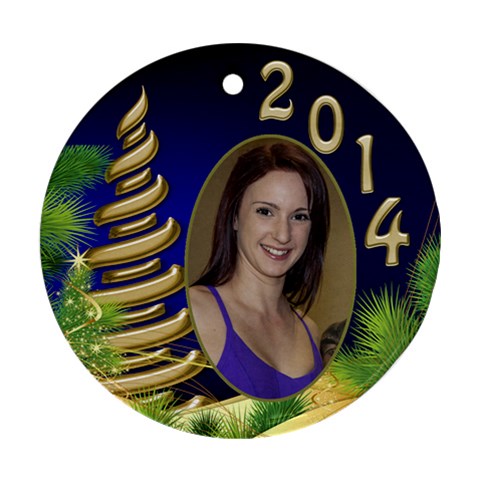 Billy Joe Christmas Round Ornament 1 (2 Sided) By Deborah Front