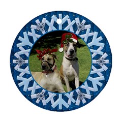 Pet Christmas Snowflake Ornament - Ornament (Round)