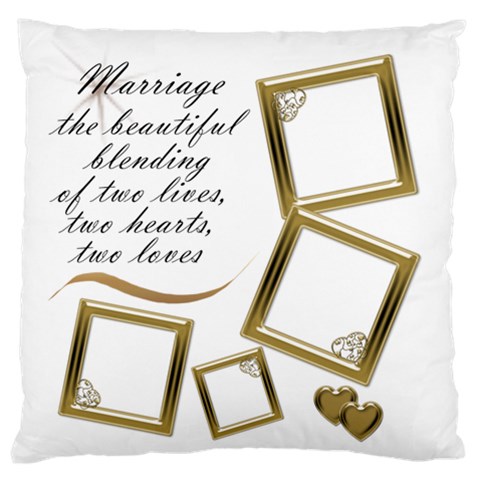 Marriage Large Flano Cushion Case By Deborah Front
