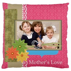 mothers day - Large Premium Plush Fleece Cushion Case (Two Sides)