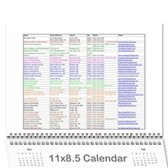 vetter calendar 15-16 - Wall Calendar 11  x 8.5  (12-Months)