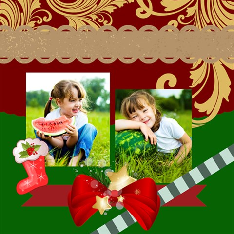 Merry Christmas By Xmas 12 x12  Scrapbook Page - 2