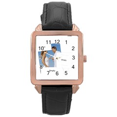 wedding - Rose Gold Leather Watch 