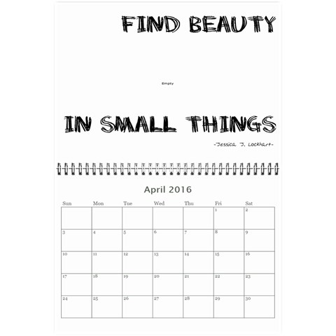 Calendar2016 By Jessicajlockhart Gmail Com Apr 2016