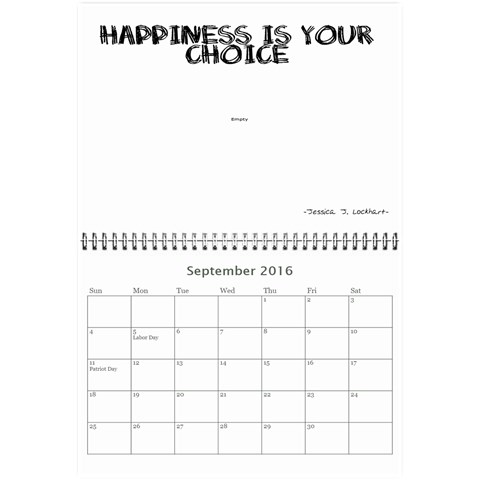 Calendar2016 By Jessicajlockhart Gmail Com Sep 2016