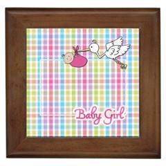 Baby Girl Framed Tile