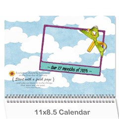12 months holiday 2024 - Wall Calendar 11  x 8.5  (12-Months)