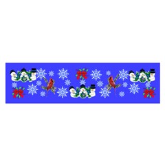 Snpowmen and snowflake satin scarf - Oblong Satin Scarf (16  x 60 )