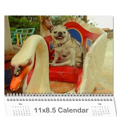 Pug Calendar Omi Clara 2016 - Wall Calendar 11  x 8.5  (12-Months)