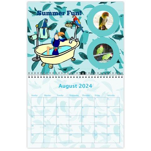 Pet Bird Calendar, 2024 By Joy Johns Aug 2024