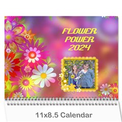 Flower Power 2024 - Wall Calendar 11  x 8.5  (12-Months)