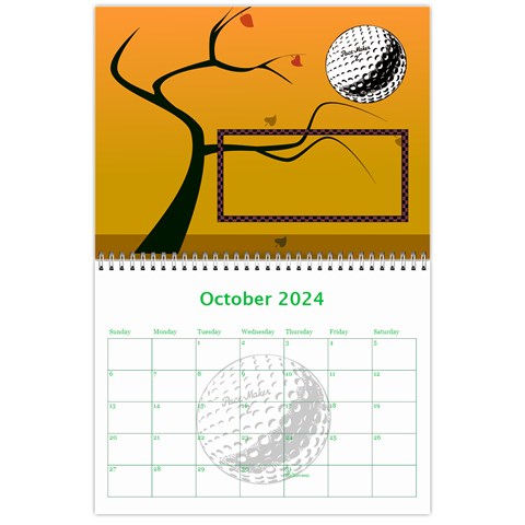 Golf Calendar, 2024 By Joy Johns Oct 2024