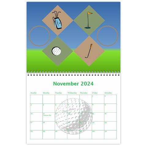 Golf Calendar, 2024 By Joy Johns Nov 2024