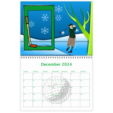 Golf Calendar, 2024 By Joy Johns Dec 2024