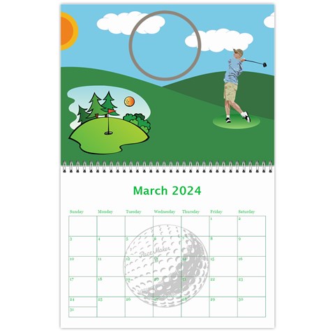 Golf Calendar, 2024 By Joy Johns Mar 2024